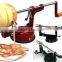 stainless steel manual apple peeler with wooden handle
