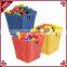 Wholesale multi bright color children toy storage used plastic basket weave