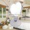 double heart -shaped magnifying cosmetic mirror