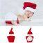 Crochet Christmas Costume Hat&Diaper/Pants Set Newborn Baby Photo Props Toddler Santa Photography Props