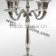 Wedding Silver Candelabra 5 Arm Candelabra / Aluminium Candelabra for Decoration 90 cms
