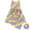 little girls rainbow shiny dress with matching shorts clothing set