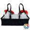 Girls 3Pcs Swimsuit Cute Bow-Knot Top And Polka Dots Hat Bikini Swimwear