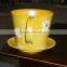 customizedl mug ,Yellow Metal Cup and Saucer Pot Container Planter