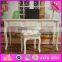 2016 wholesale high quality bedroom solid wooden table and chair set W08G187