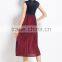 Summer colors splicing sleeveless wrinkled dress for women