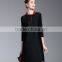 New arrival fashion stand collar women pleated A-line dress