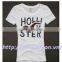 Custom logo promotional 100% cotton printing white women ladies t shirt