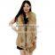 CX-G-B-263A Fashion Women Dress/ Mink Fur Vest With Pocket/ Long Style Hooded Vest