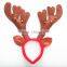 Wholesale reindeer antler hair ornaments flashing christmas headband christmas deer antlers funny headband