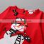 Hot selling baby girls wear red christmas clothes set snow pattern dot polka bodysuit kids clothing suit