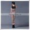 OEM suply round neck sleeveless slim fit floral print pants chiffon long jumpsuit