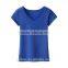 100% Cotton Custom Plain No logo v-neck T-shirt