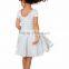 Little Girls Striped Twril Cotton Dress Summer Skater Dress