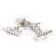 Simple Silver Cylinder Men Shirt Cufflinks
