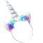 Hot sale birthday party rose flower unicorn headband