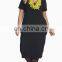 Western style plus size for fat women and pregnant casual dress