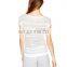 women short sleeve V-neck slim stitch V-neck pullover top blouse