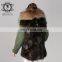 Italy Designer Army Real Fox Fur Parka 2016 Women Jackets With Natural Fur Collar