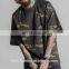 2016 Baiyimo Wholesale China Military Green Camouflage Loose Bat Sleeve Men's High Street Type Breathable Longline T shirt