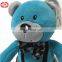 Blue bear with suspender Mr. gentleman cute kids teddy bear toy