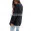 women clothing fashion design hoodies solid color black long sleeve hoody for ladies