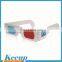 Customized Red and Blue Paper Frame 3D Glasses