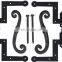 7" Black Cast Aluminum Scroll Shutter Dogs with Lag Bolts