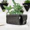 home decoration hanging felt flowerpot with rope and wood handle