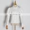 Embroidery Hit Color Lapel Collar Puff Long Sleeve Slim Women's Blouses