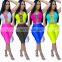 2020 summer sexy tight strap hollowed out two piece set  sleeveless  women outfit clothes