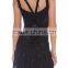 2015 High Quality HL Women's Sleeveless Rayon Studded White Bandage Dress Sey Tassel Celebrity Evening Party Prom Bodycon Dress