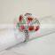 Red Ruby Beaded Napkin Rings