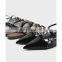 Stylish Design Ladies Flat Breathable Lining Sandals Shoes Front Knot Tie Pointed Toe High Fashion Women PU Daily Wear Lajft029