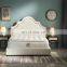 America style princess fabric headboard bedroom furniture soft bed frame