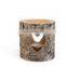 K&B wholesale vintage wooden antique bark  candlestick tealight holder lantern for living room decor