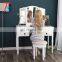 Bedroom Furniture Hair Dresser Makeup Dressing Table With Mirror And Stool