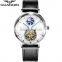 Better Quality GUANQIN GJ16118 Men Fashion Automatic Mechanical Wrist Watch Genuine Leather Watches Low Moq