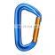 JRSGS Wholesale Custom Outdoor Small Safety Snap Hook Clip logo Keychain Locking Aluminum Alloy Carabiner Climbing Carabiner