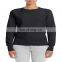 High Quality Wholesale Dropped Shoulder Plain Women Crew Neck Sweatshirts