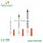 Greetmed Disposable Insulin Syringe Medical Materials & Accessories PE with Needle Orange Cap 0.5ml 1ml Ozone 3 Years 5000pcs Ce