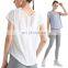 Custom women Breathable Short Sleeve Loose Gym Workout Top Quick Dry Casual Tee-shirt Sport Pour Femme Mesh Sports Gym Yoga Tees