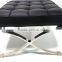 stainless steel X frame barcelona ottoman