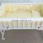 Solid wooden baby bed with the good quality wooden crib with cradle