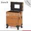 Professional small size rolling cosmetic train wholesale makeup case