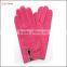 Winter classic warm gloves lining polyesther pink sheep suede glove
