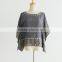 kaftan style dolman sleeve metallic yarn embroider short silk blouse