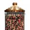 Glass Candy Jar With Copper Cover, Spice Jars, Sweet and Dragee Glass Jars with Lids, Pedestal Glass Candy Jar BK2025