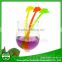 150mm plastic mini palm tree decorative swizzle drinking stirrers