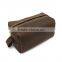 Wholesale fashion style customzied logo mens travel PU cosmetic bags